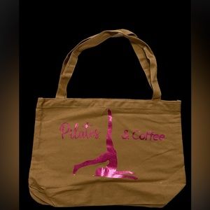 Reusable everyday tote bag love pilates logo